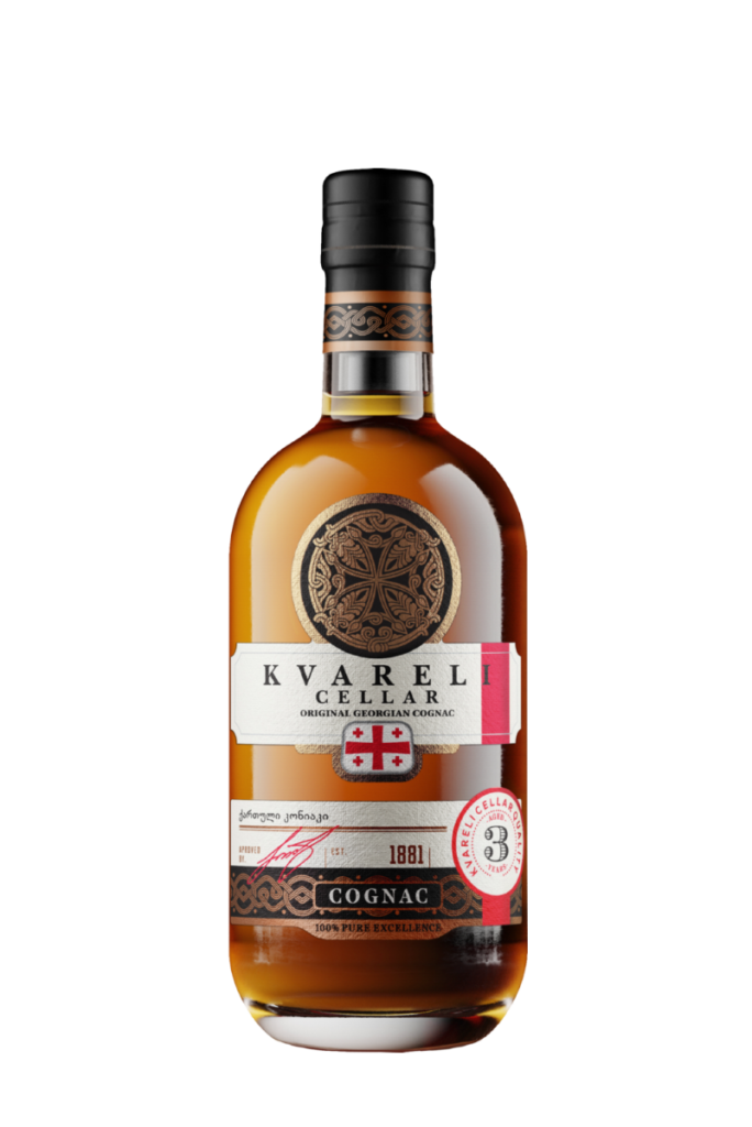 Коньяк Грузинский трехлетний «Kvareli Cellar» 0,5 л, 40%