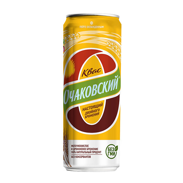 Квас "ОЧАКОВСКИЙ" ж/б  0,33л М