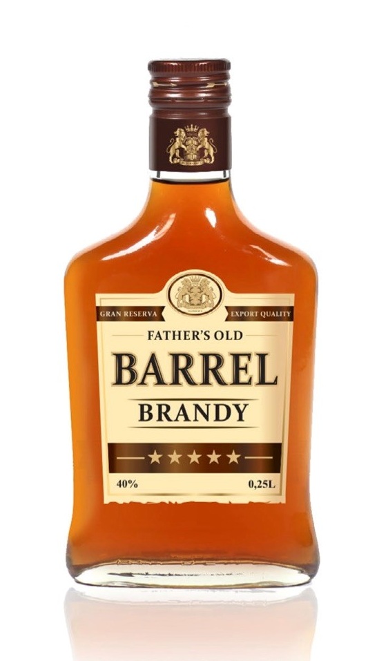 Бренди Российский «Father's Old Barrel Brandy» 0,25 л, 40%