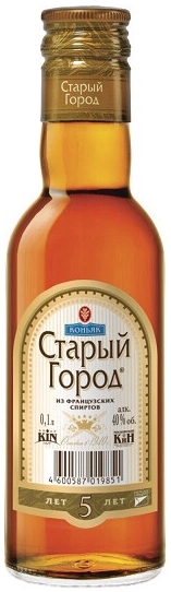 Коньяк Российский пятилетний «Старый Город» 0,1л, 40%