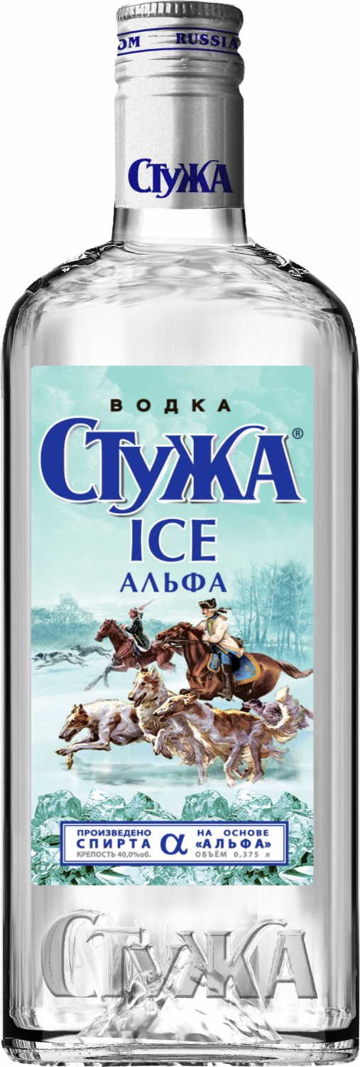 Водка "Стужа" Айс Альфа, 40%, 0,375л