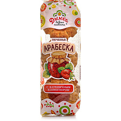 Печенье "Арабеска" клубника 200г